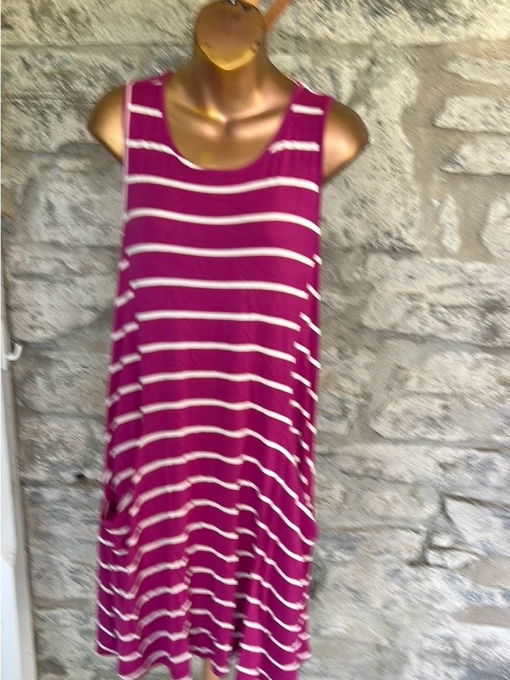 Striped Sleeveless Swing Dress